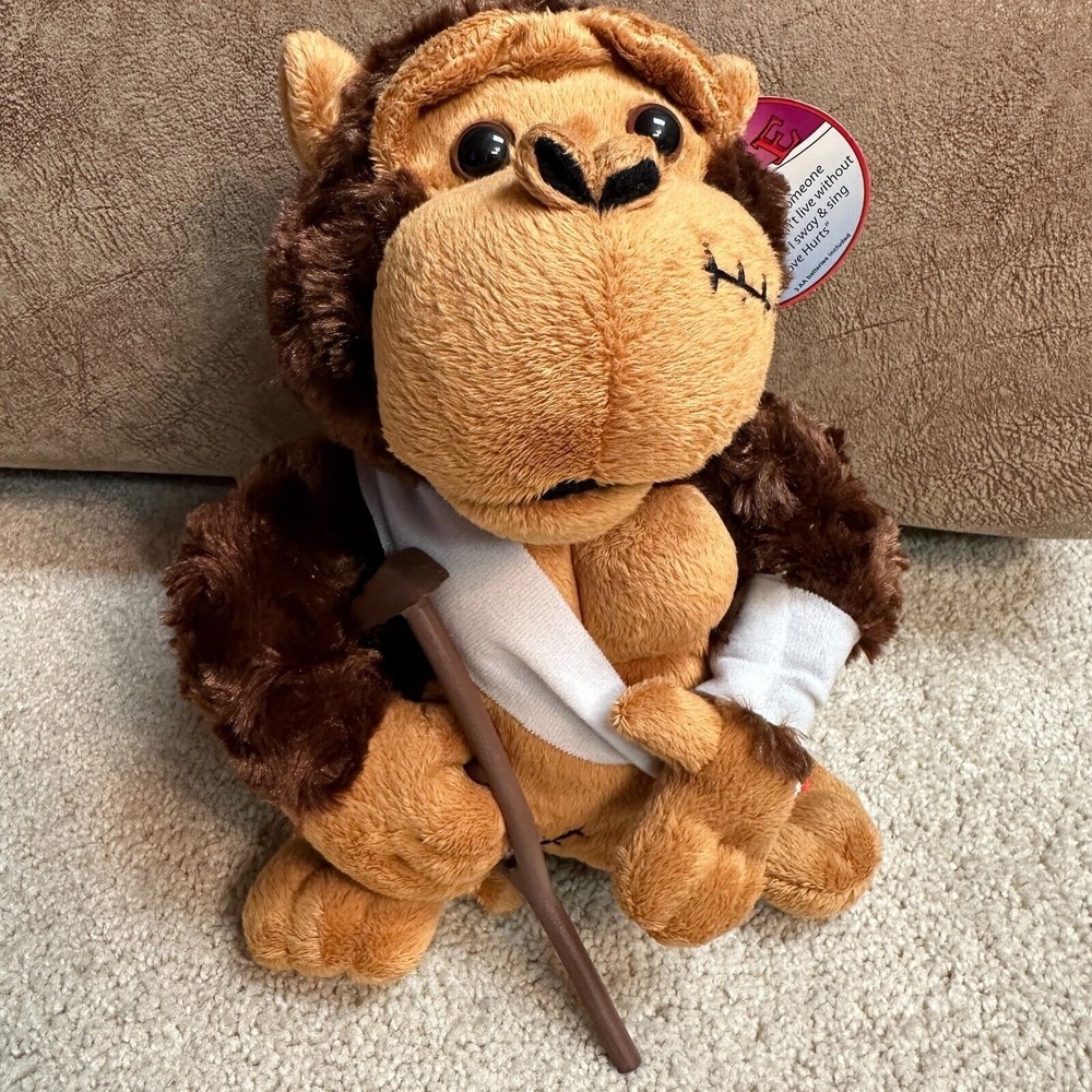 Mills 10" Animatronic Animated Singing Achin' Ape Love Hurts NWT Works